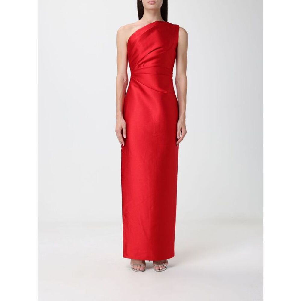 Solace London Women Solace London One-Shoulder Satin Long Gown With Back Slit